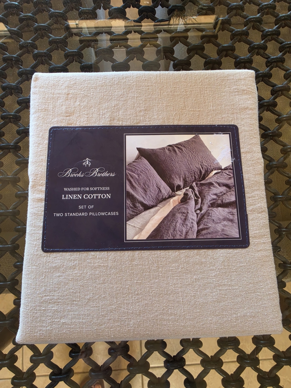 Brooks Brothers Linen Sham Set